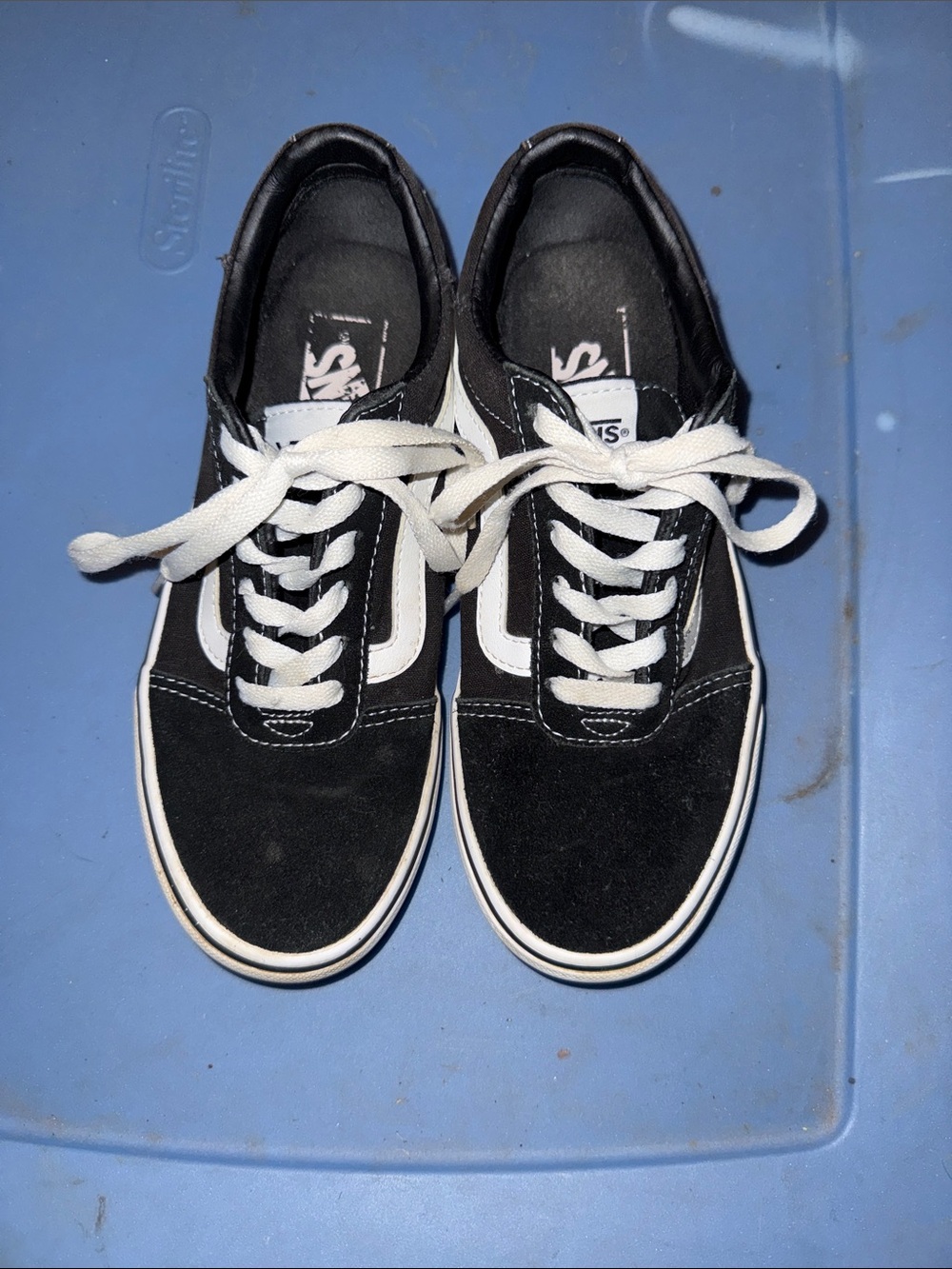 Vans Black and White Old Skool Low Top Sneakers